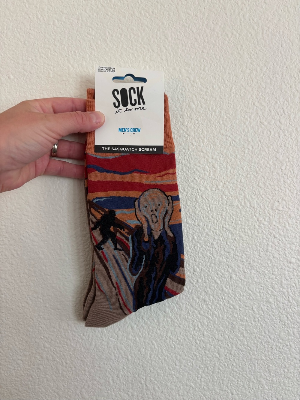 sock it to me The Sasquatch Scream Crew Socks
